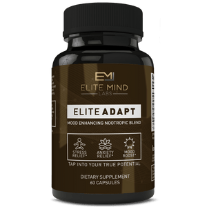 Elite Adapt - a combination of all-natural herbs, such as Ashwagandha and Rhodiola Rosea, and nootropics that will help you adapt to any stressors in your life. Manage your stress and anxiety while maximizing your mood and brain health. 