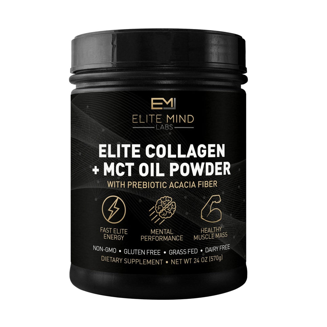 This product combines the sustainable proteins from 100% grass-fed collagen peptides with the energy boosting healthy fats in MCT oil. Elite Start Collagen + MCT can be used at any time of day for a boost in energy and focus while also supporting digestion, hair, skin, nails, and joint health. 